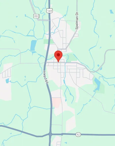 Map to Downtown Smithville